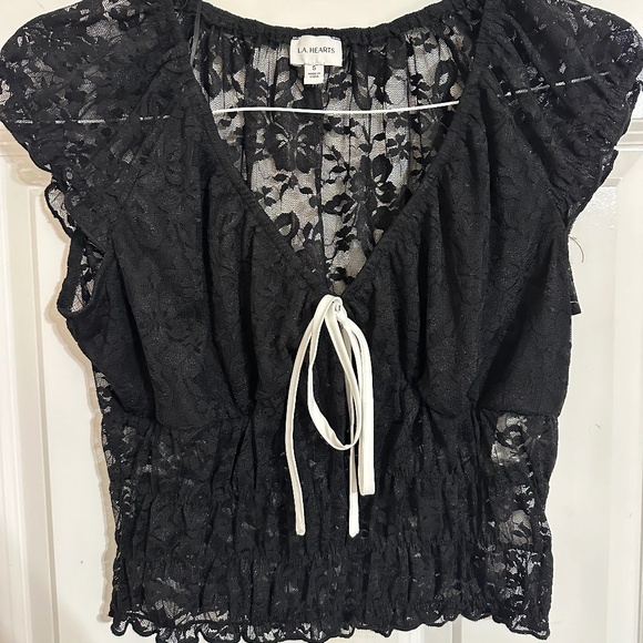 La Hearts Tops - L.A. Hearts Lace Top